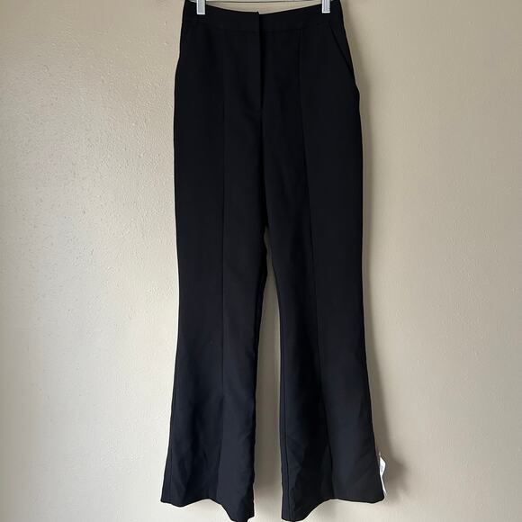 Topshop Black High Waisted Split Leg Pants US Size 4 - Picture 2 of 9